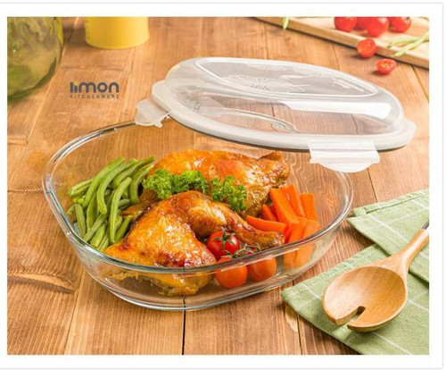 ظرف شیشه ای لیمون سرو تکی دربدار۲٫۷۵