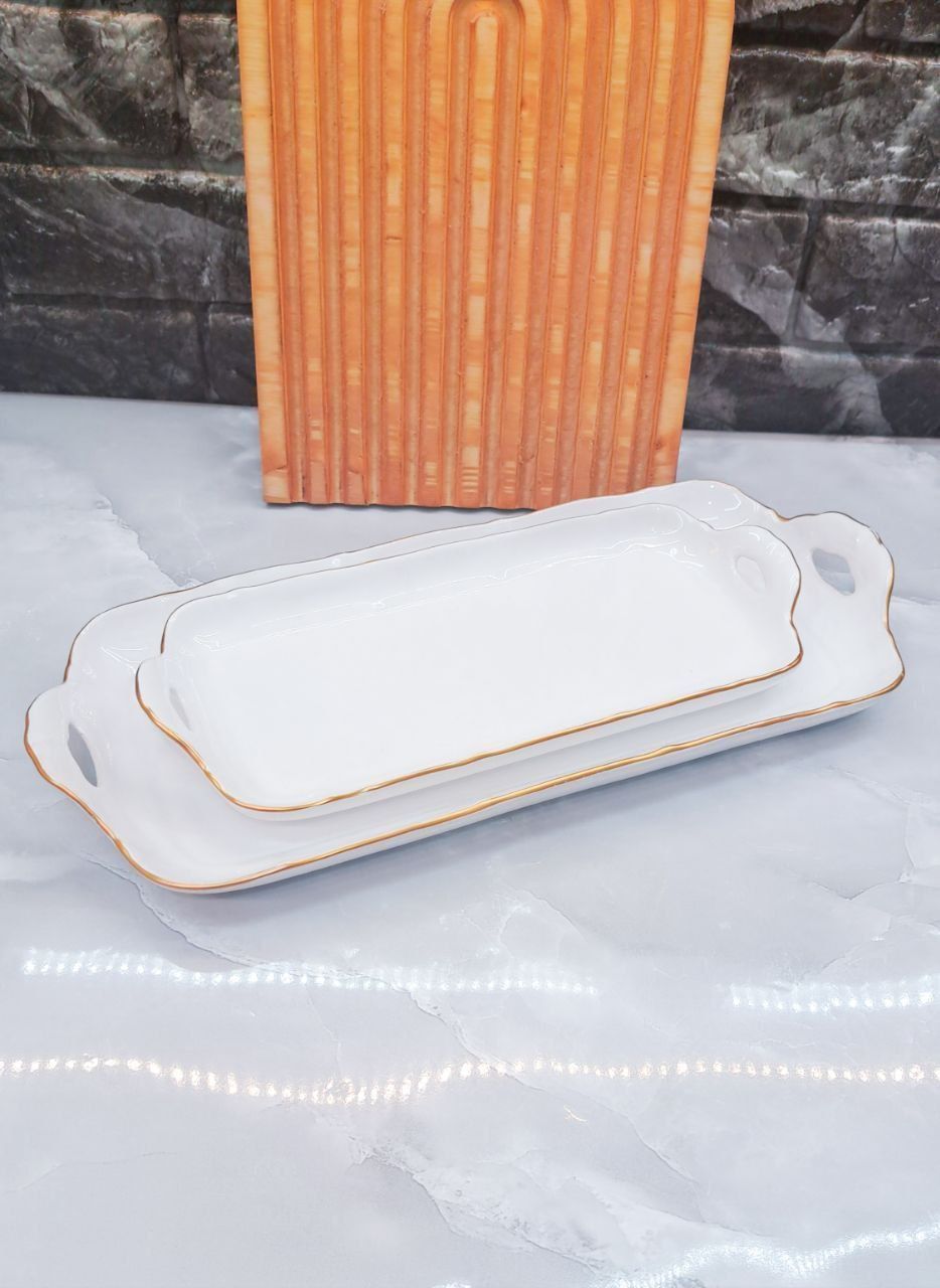 رولت خوری کوچک لب طلا سرامیکی