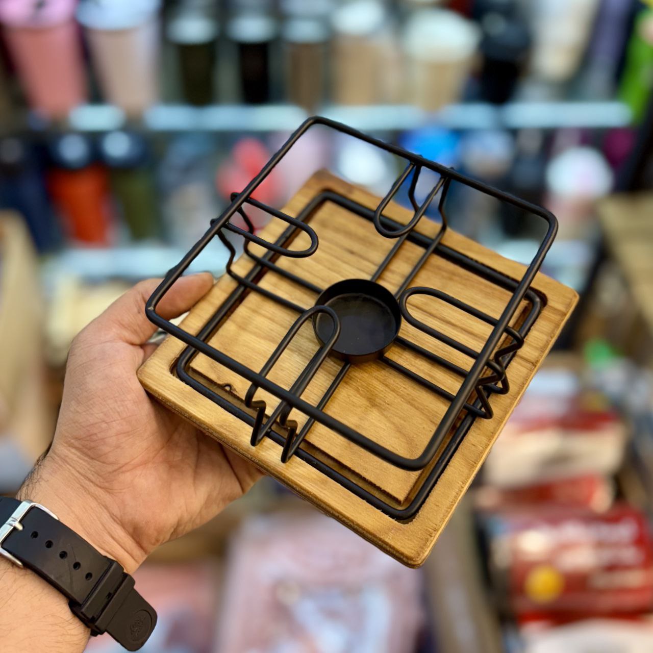 وارمر مربع چوب و فلز