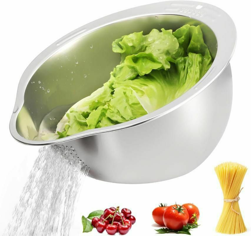 آبکش و برنج شور تکی استیل