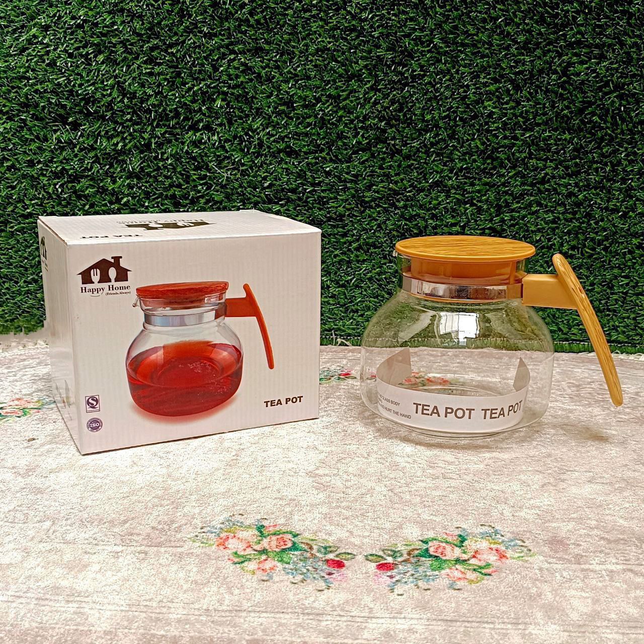 قوری پیرکس طرح چوب ۱لیتری